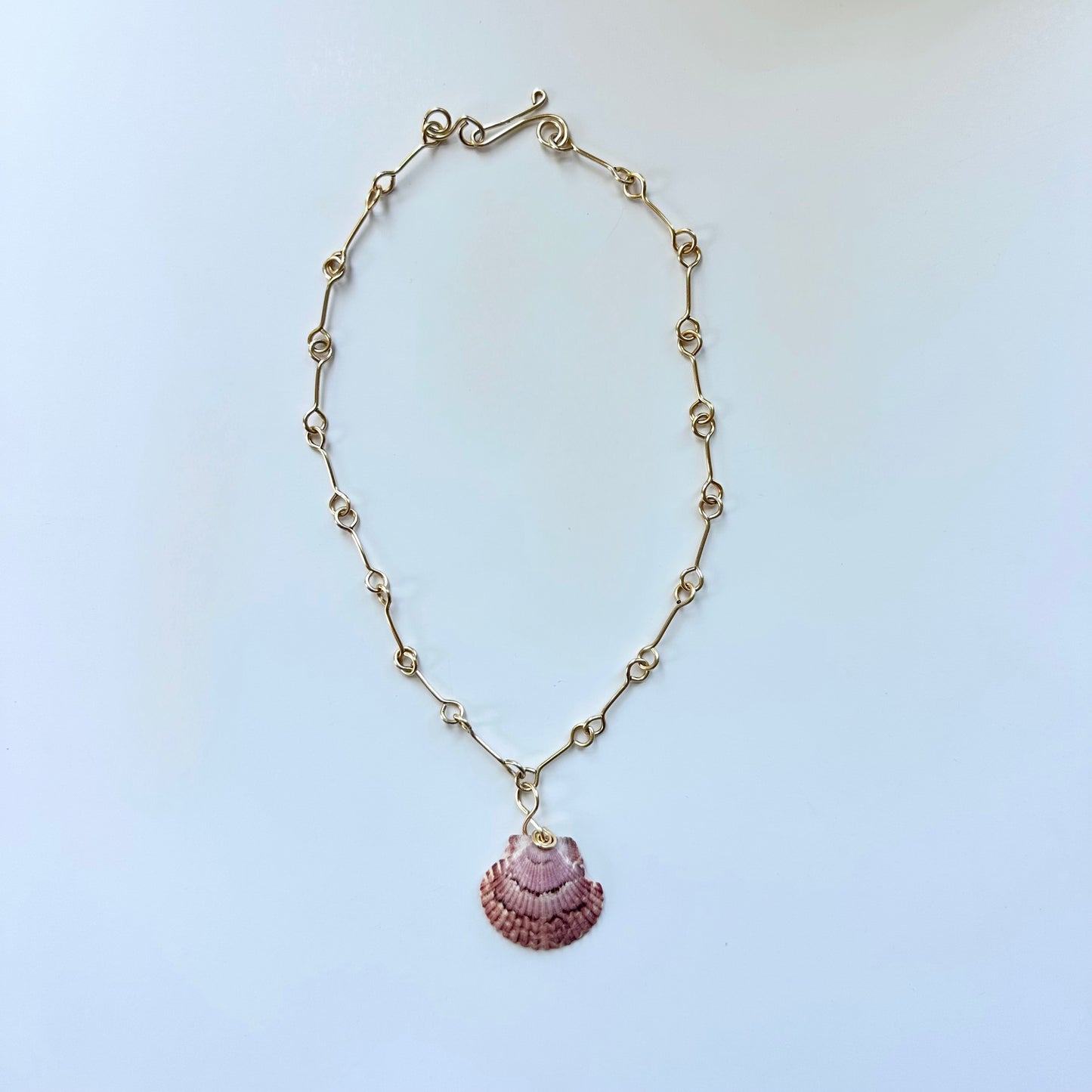 Natural Shell Landie Link- Pink Salt