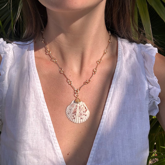 Natural Shell Landie Link- White Beaches