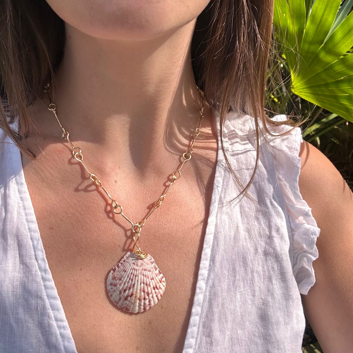 Natural Shell Landie Link- Low Tide